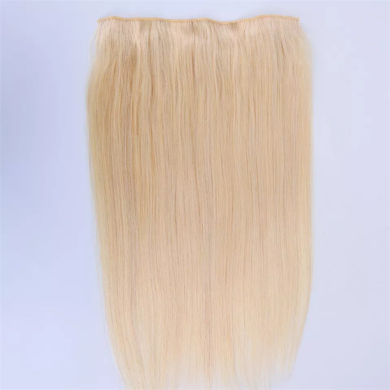 Blonde Halo Silky Straight Clip In Invisible Hair One Piece 100% Remy Halo Hair Extensions